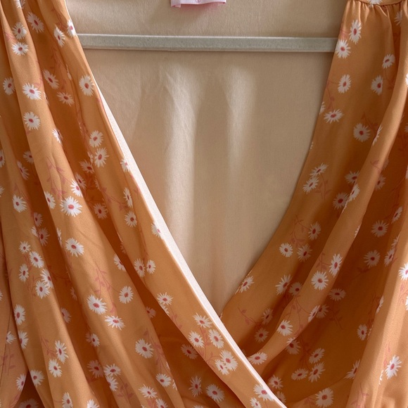 Pink Lily Floral Orange and White Daisy Bodysuit 🌼 - Picture 4 of 7